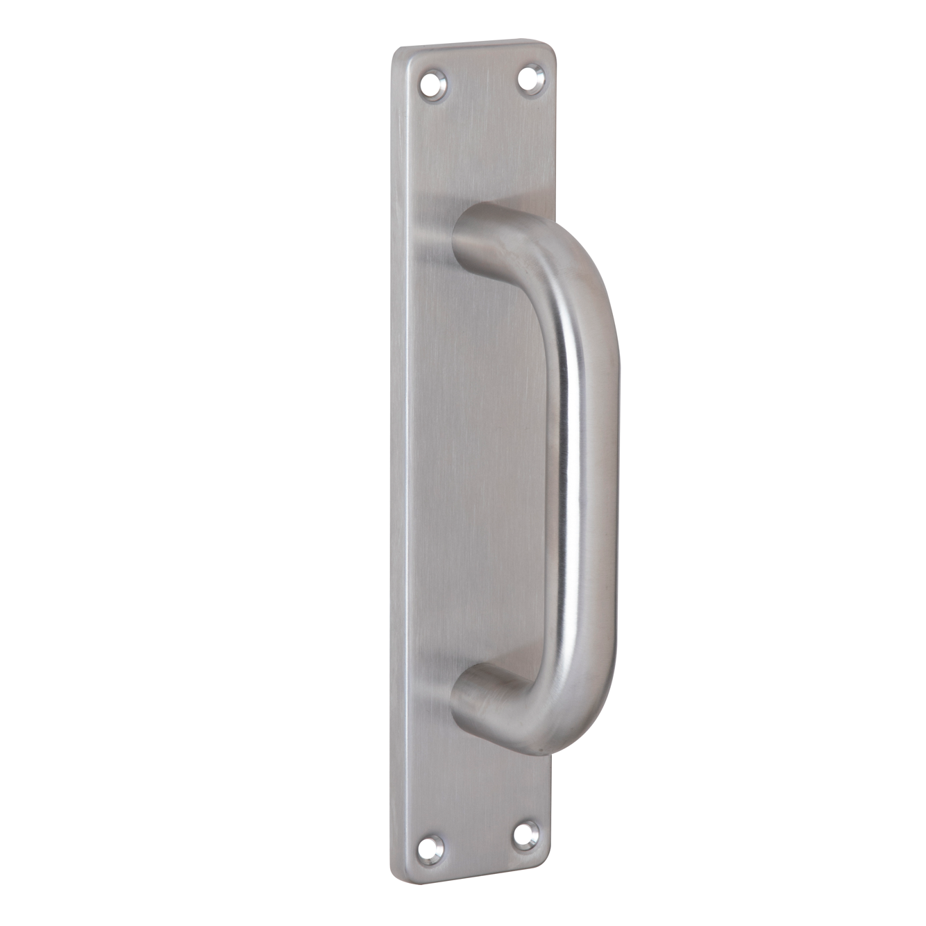 Manillón para puerta con placa rectangular de acero inoxidable modelo 604
