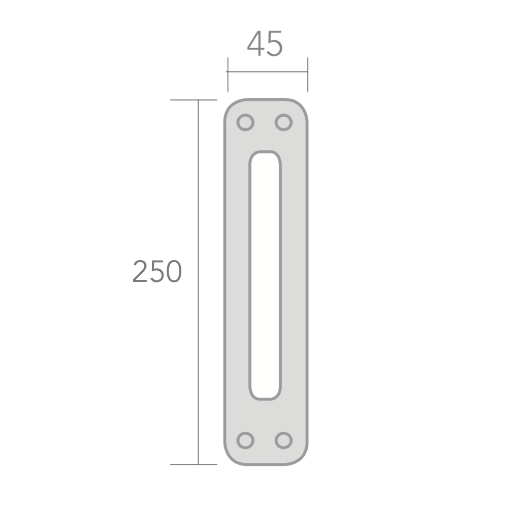 Manillón con placa ovalada y asa ancha en acabado pulido brillo modelo 6504 para puertas