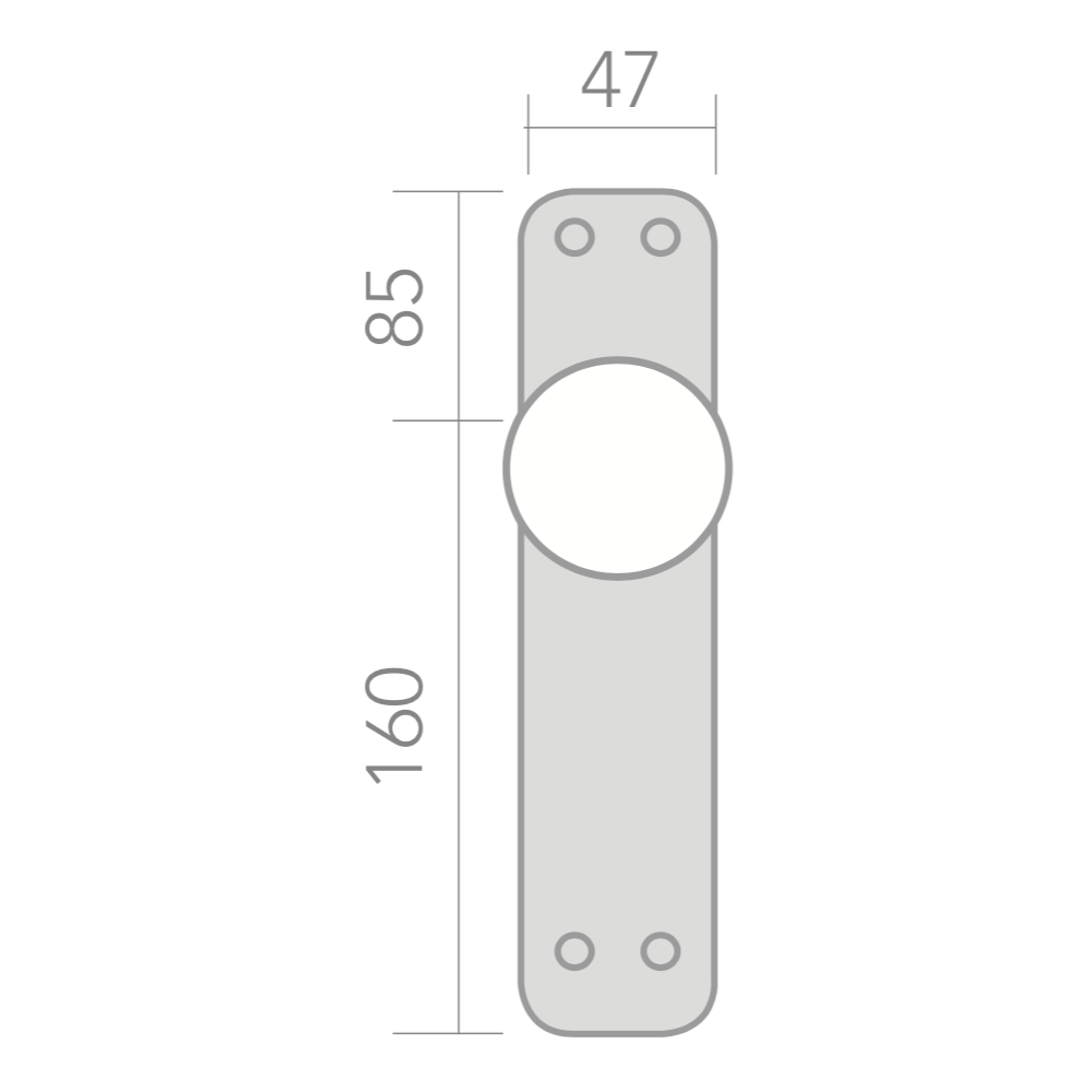 Manillón con pomo y placa curva en acabado dorado satinado modelo 1108 para puertas