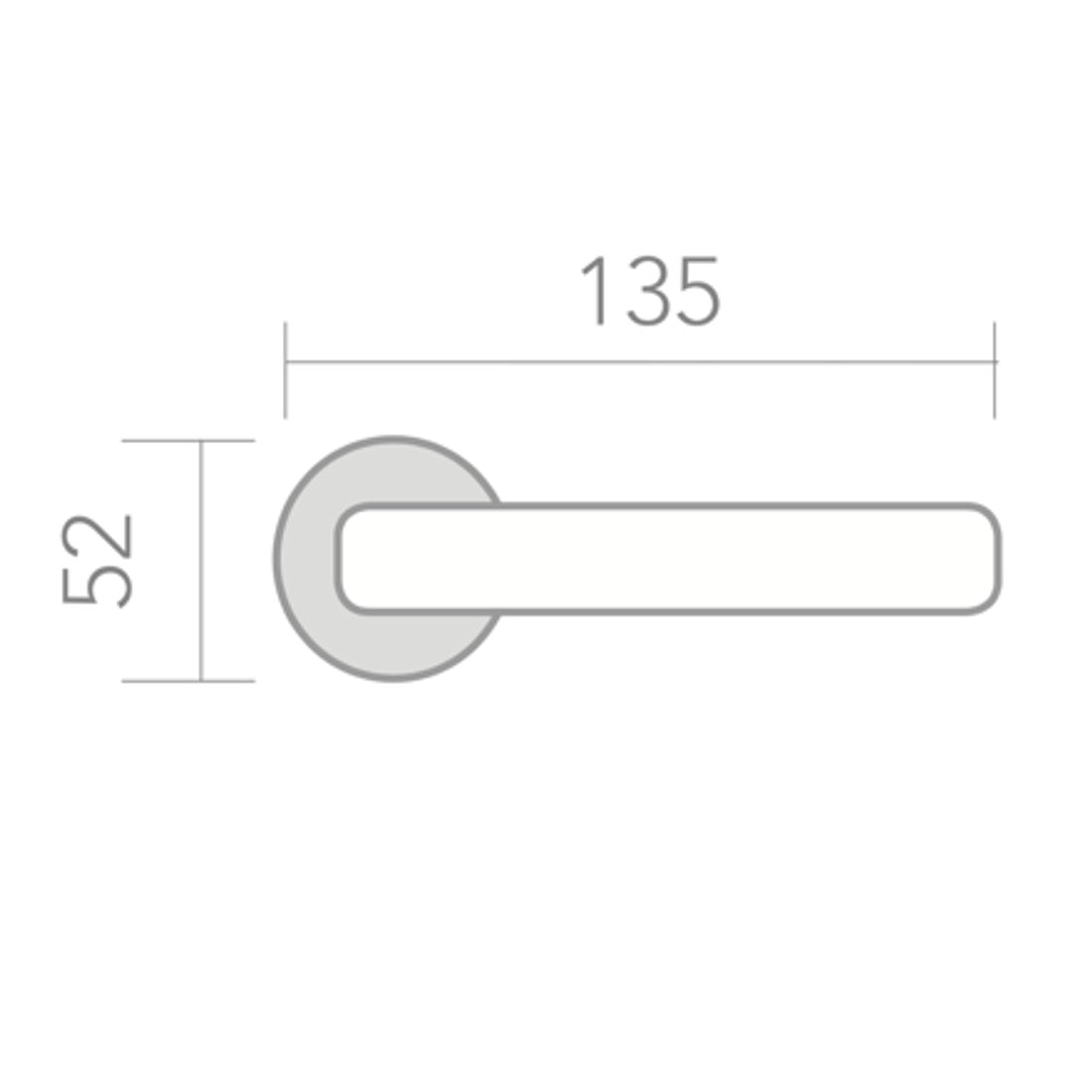 Manilla Tique para puerta con roseta redonda de aluminio (HD)