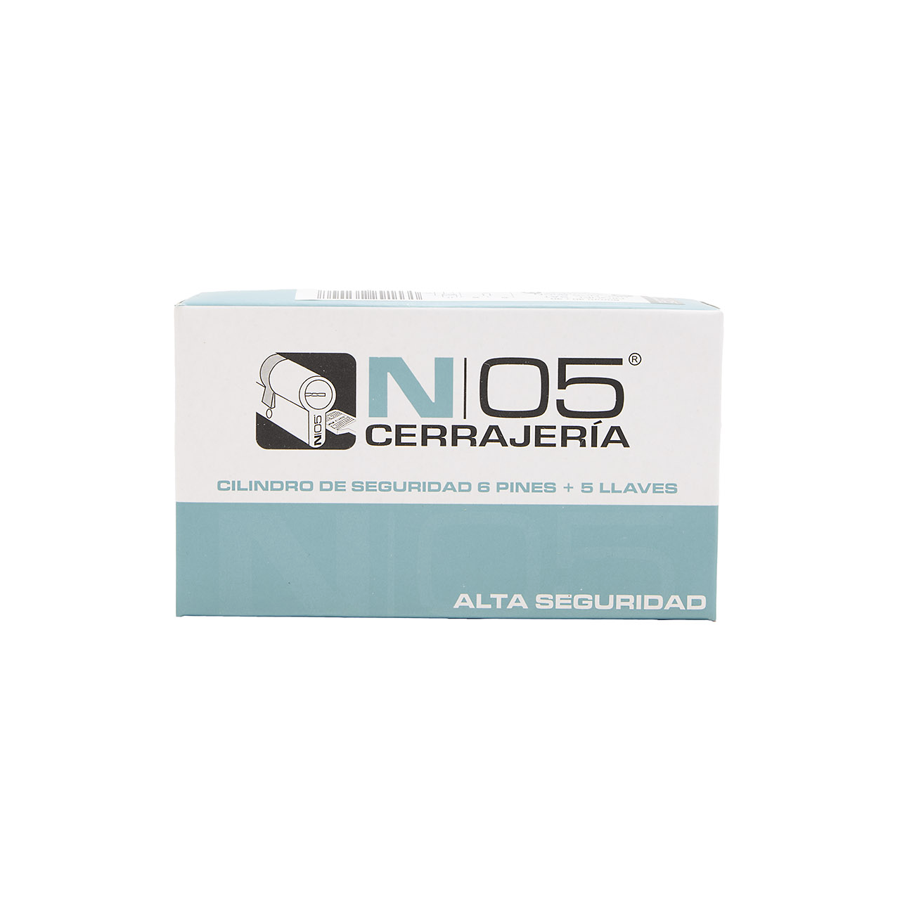 Bombín cerradura 30x30 latonado de seguridad media con leva larga para puertas