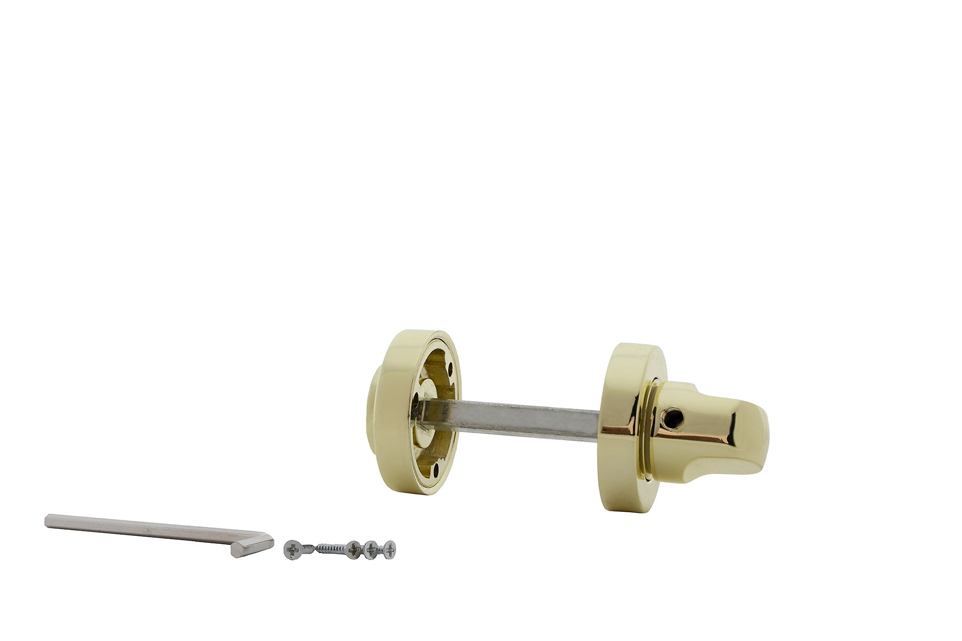 Condena de 35mm de diámetro en acabado dorado brillo para puertas