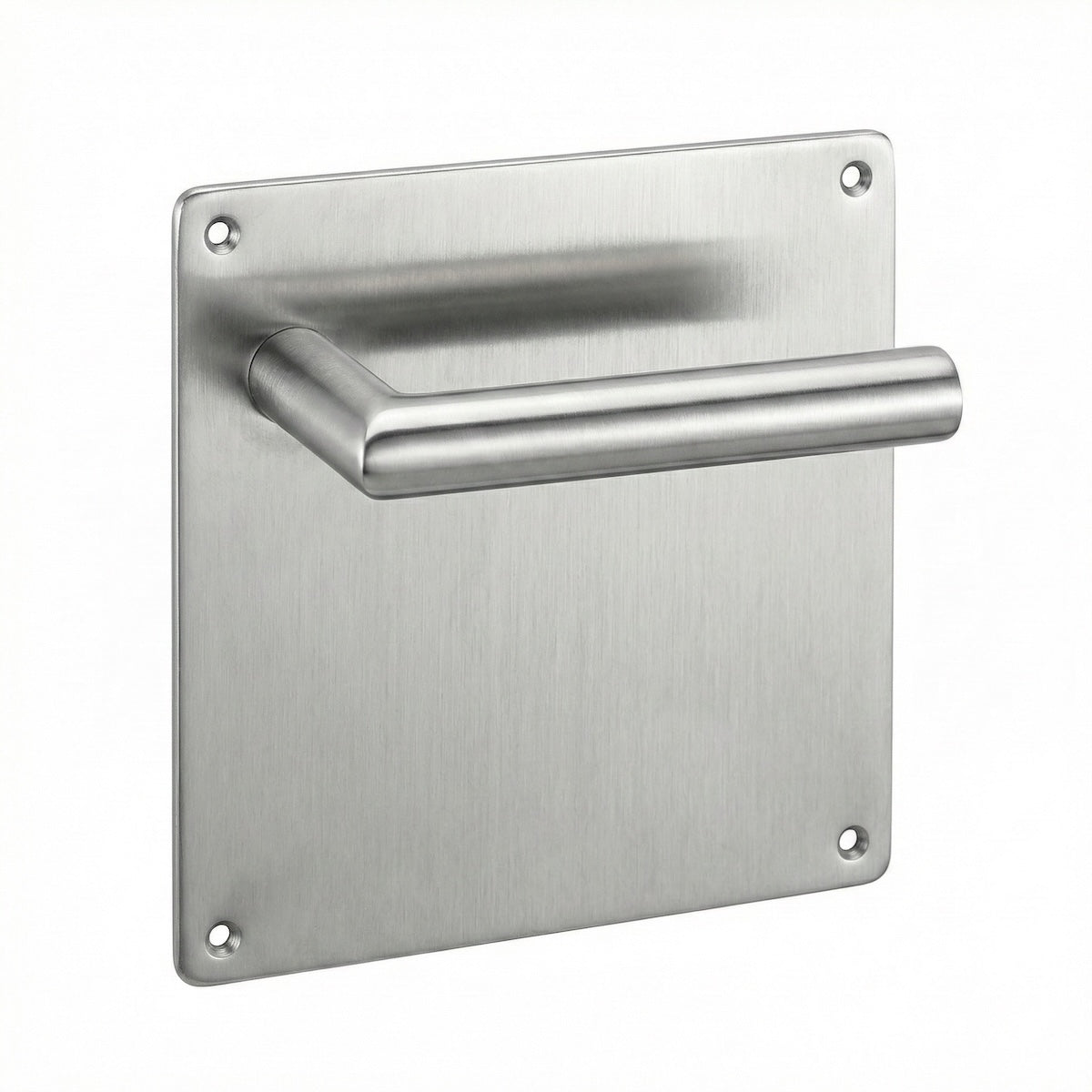 Manilla modelo '503' con placa cuadrada 170mm de acero inoxidable para puertas