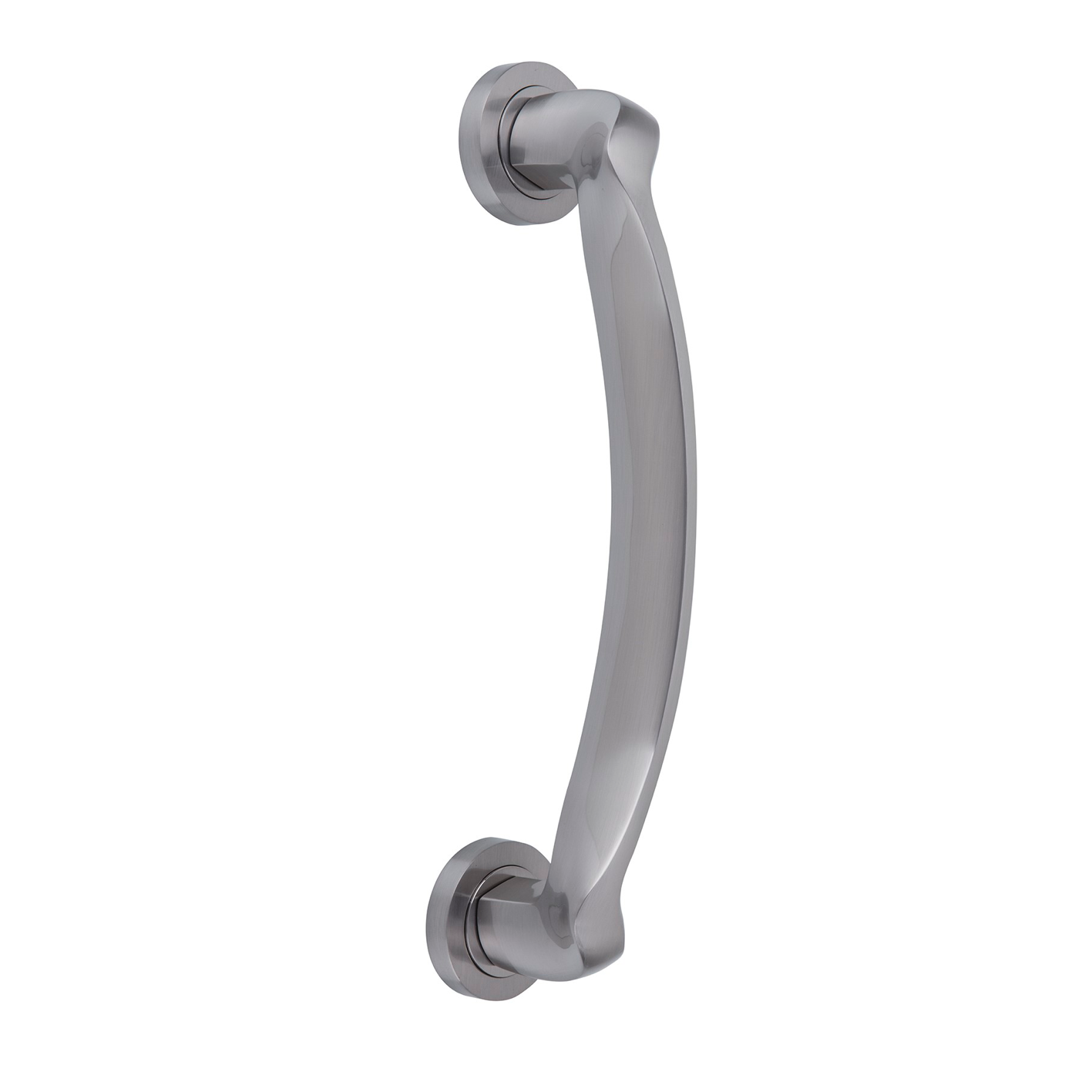 Vanguardista manillón de zamak para puerta en acabado níquel satinado modelo 934