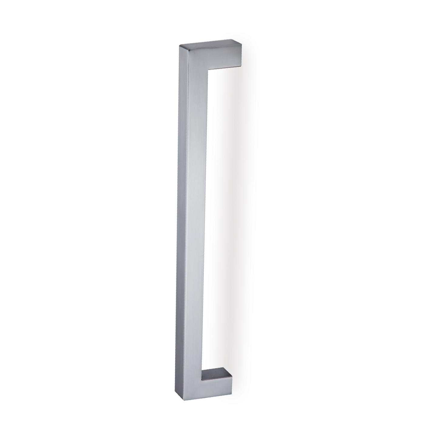 Manillón cuadrado en acero inoxidable para madera y cristal 600mm entre ejes