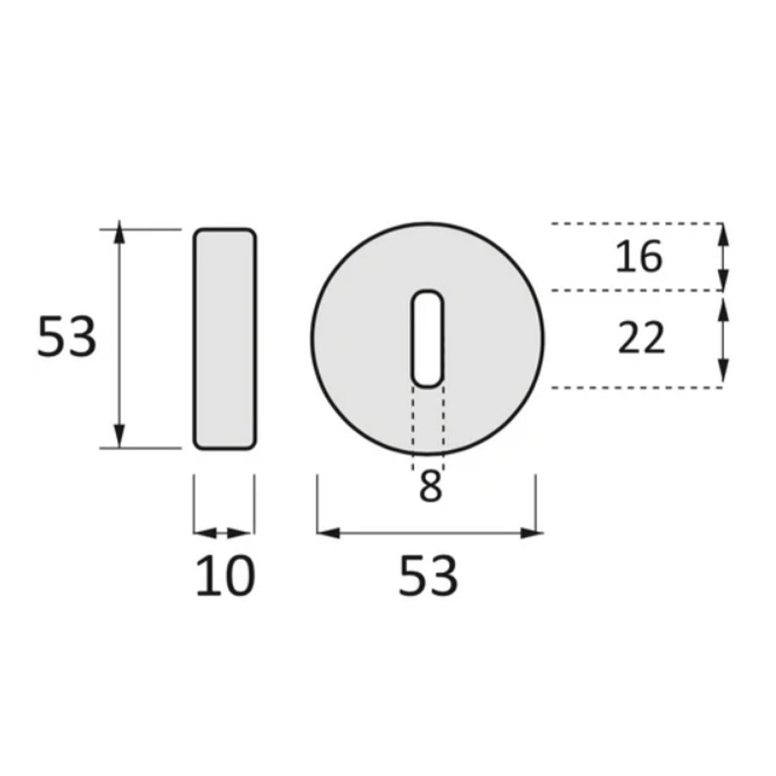 Bocallave oval y pera ø52 – Latón Mate (HD)